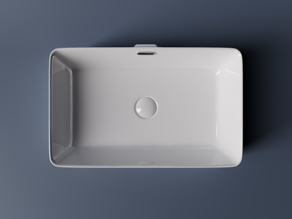 Фото раковина накладная ceramicanova element 60 см, цвет: белый cn5025