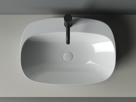 Фото раковина накладная ceramicanova element 59.5 см, цвет: белый cn5012