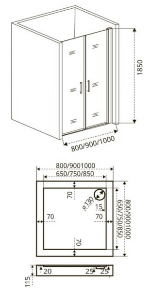 Фото душевая дверь good door fantasy sd-80-c-ch 80 см фа00019
