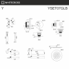 Фото душевой набор со встроенным смесителем whitecross y yset07glb, цвет: золото
