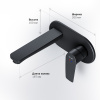 Фото смеситель для раковины am.pm gem black edition f90a72222