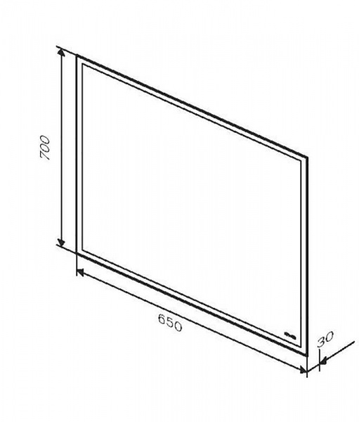 Фото зеркало с led подсветкой am.pm gem 65 см m91amox0651wg