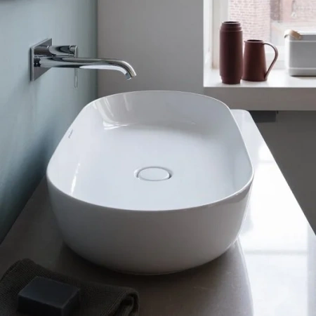 Фото раковина накладная duravit luv 80 см 379800000