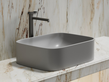 Фото раковина накладная ceramicanova element 50.5 см, цвет: серый cn6052msg