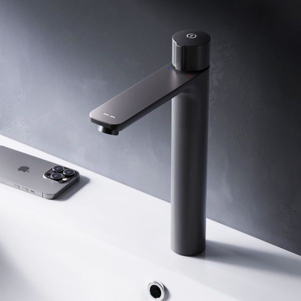 Фото смеситель для раковины am.pm x-joy black edition f85a92522