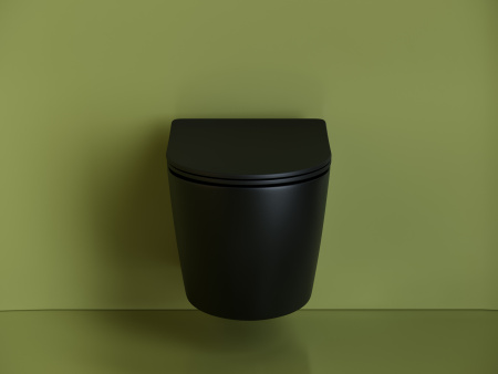 Фото унитаз подвесной, безободковый ceramicanova uno cn11001mb