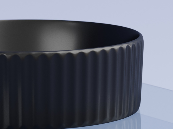 Фото раковина накладная ceramicanova element 36 см, цвет: черный cn6057mb