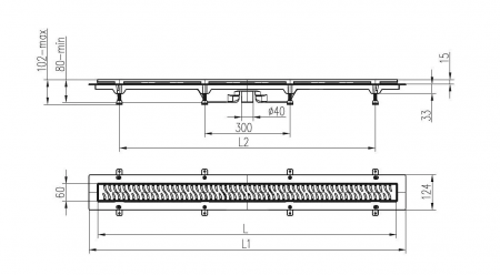 Фото трап линейный mch 105 см сн1050/s40k