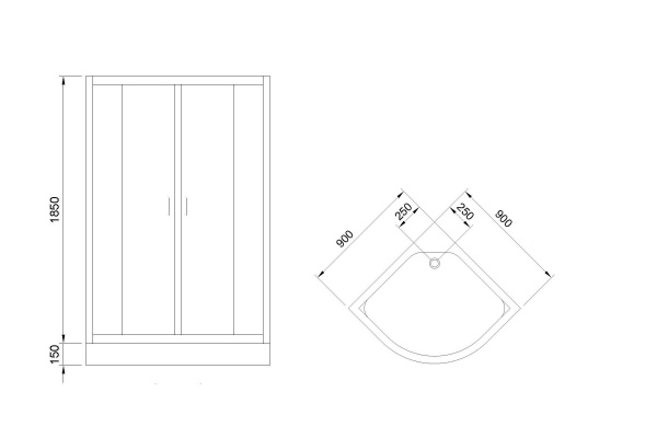 Фото душевое ограждение royal bath hk rb90hk-t 90x90 см