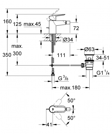 Фото смеситель для биде grohe bauedge 23331000