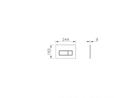 Фото клавиша смыва vitra root square 740-2324