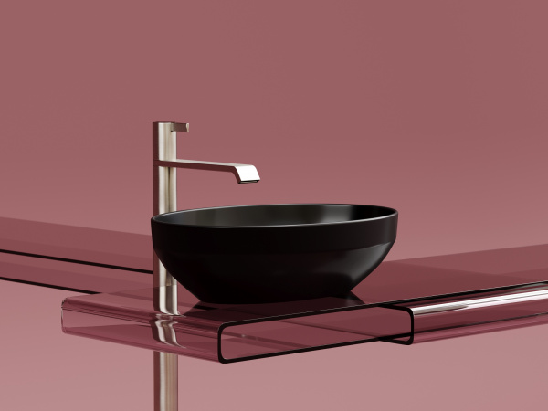 Фото раковина накладная ceramicanova element 50.2 см, цвет: черный cn6056mb