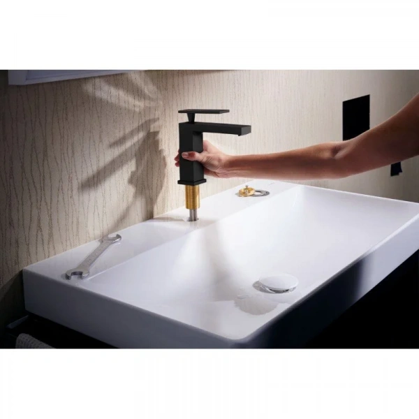 Фото смеситель для раковины hansgrohe tecturis e 73210670