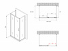 Фото душевое ограждение abber schwarzer diamant ag30120b-s60b-s60b 120x60 см