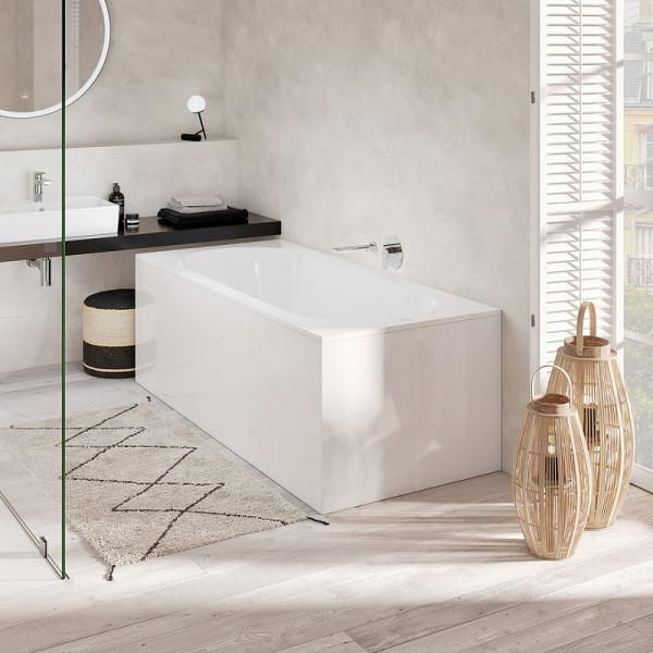 Фото акриловая ванна villeroy & boch oberon 160x75 см ubq160obe2v-01