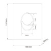 Фото клавиша смыва abber ac0125ng никель