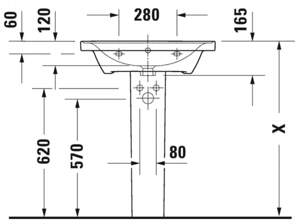 Фото раковина подвесная duravit d-neo 65 см 2367650000
