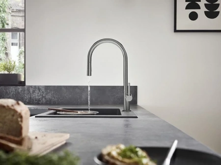Фото смеситель для кухонной мойки hansgrohe talis classic 72800340