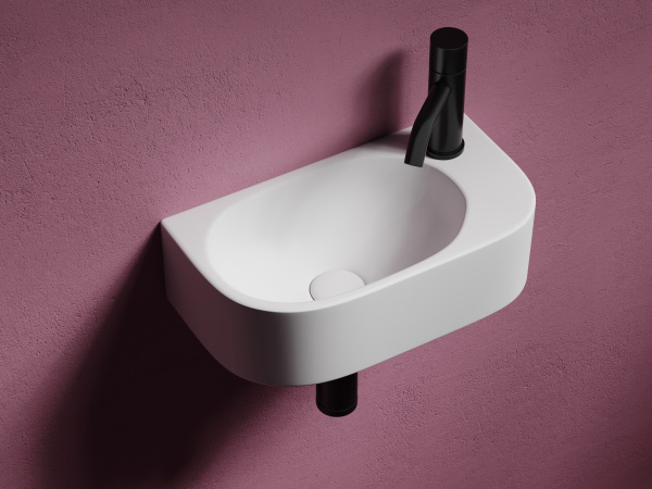 Фото раковина подвесная ceramicanova element 40.9 см, цвет: белый cn6066l