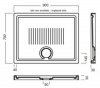 Фото поддон hatria lif h3 90x70 см y1w101