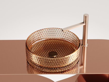 Фото раковина накладная ceramicanova cristal 36 см, цвет: бежевый cn6058