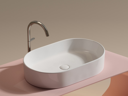 Фото раковина накладная ceramicanova element 60.8 см, цвет: белый cn6048