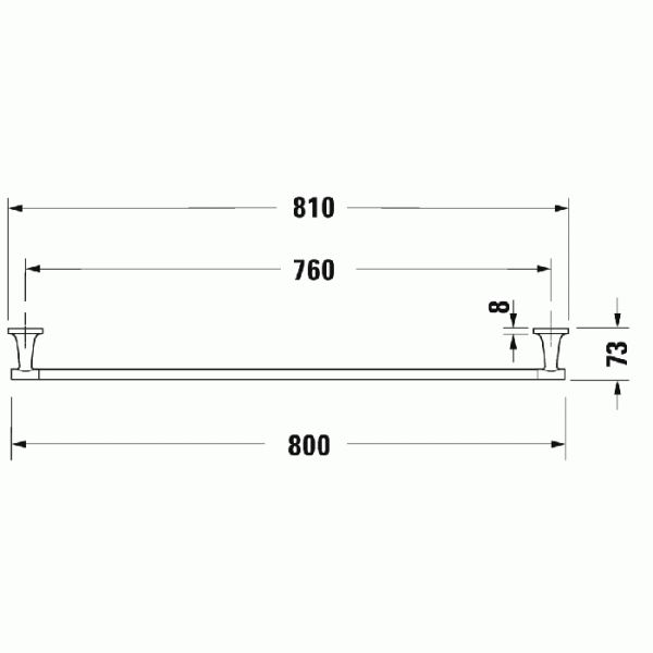 Фото полотенцедержатель 80 см duravit starck t 99434600 цвет: черный