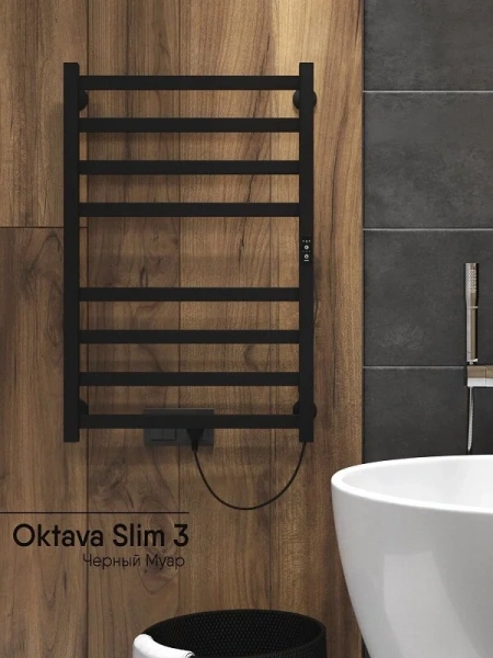 Фото электрический полотенцесушитель indigo oktava slim 80/50 без полки lсloks3e80-50brrt