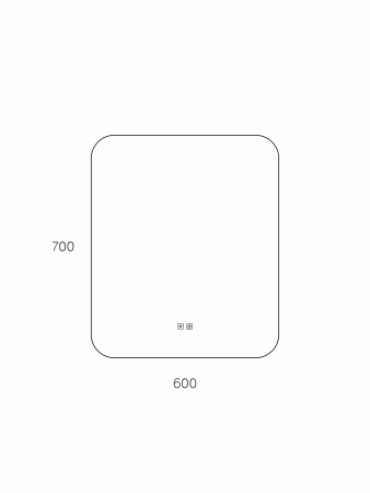 Фото зеркало с подсветкой taliente zled 60 см ta-zled-b6070a