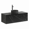 Тумба под раковину Sancos Stone 120 см, цвет: черный ST120NM
