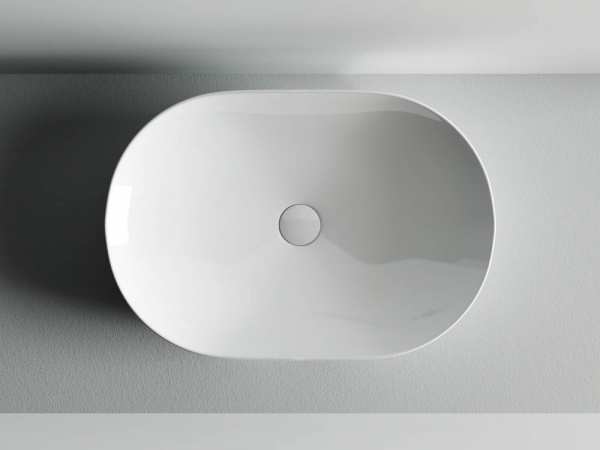 Фото раковина накладная ceramicanova element 60 см, цвет: белый cn5009