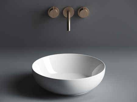 Фото раковина накладная ceramicanova element 37 см, цвет: белый cn6020