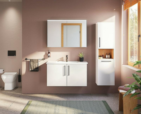 Фото зеркальный шкаф vitra core 100 см 66912