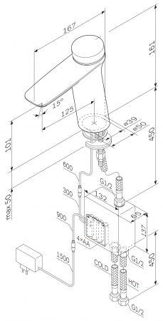 Фото смеситель для раковины am.pm inspire 2.0 f50a02400