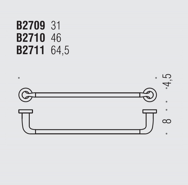 Фото полотенцедержатель colombo design basic 31 см b2709