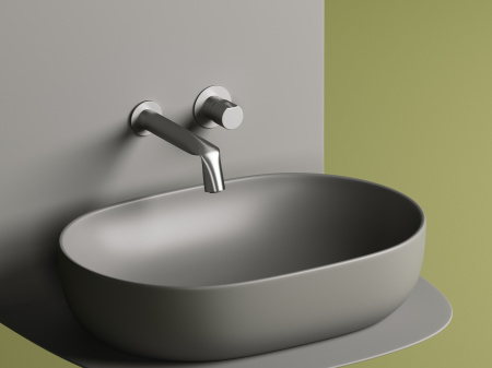 Фото раковина накладная ceramicanova element 60 см, цвет: антрацит cn6047mh