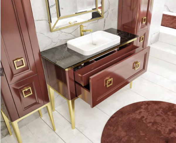 Фото тумба под раковину bagno piu tribeca 120 см, цвет: глянцевый лак tr-1-120