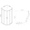 Фото душевой уголок vincea garda 80x80 см vsq-1g800cl
