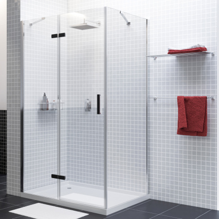 Фото душевое ограждение wasserkraft allerblack 120x80 см 10h06lblack