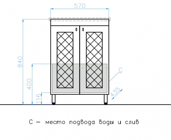 Фото тумба под раковину style line канна 60 см лс-00000726