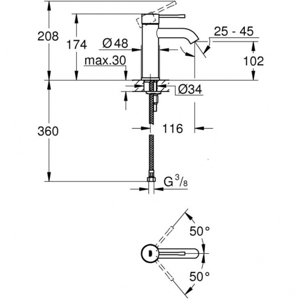 Фото смеситель для умывальника grohe essence new 23590001