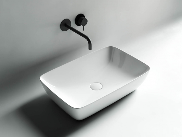 Фото раковина накладная ceramicanova form 58 см, цвет: белый cn2003