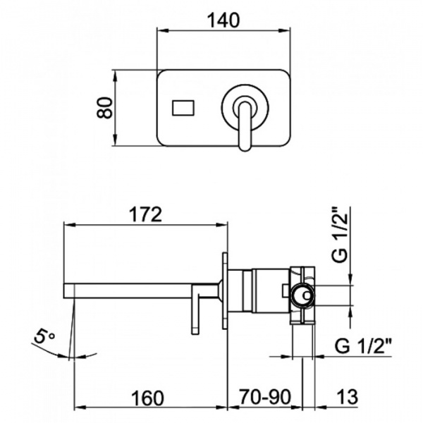 Фото смеситель для раковины webert living lv830606345