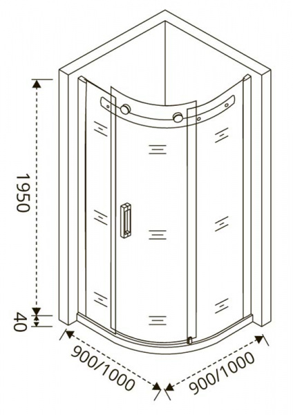 Фото душевое ограждение good door altair r-90-c-ch 90 см ал00005