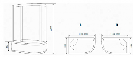 Фото душевая кабина timo comfort t-8820c r 120x85 см