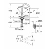 Фото смеситель для раковины grohe atrio new 32042al3, цвет: графит