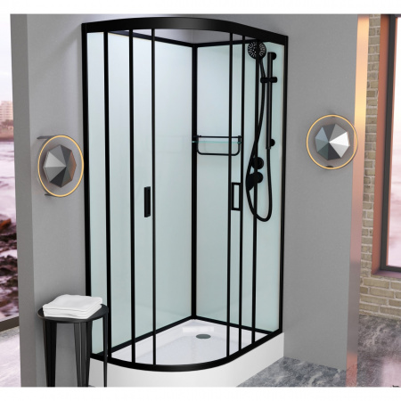 Фото душевая кабина душевая кабина frank f418r black 100x80 см 914014