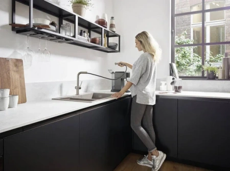 Фото смеситель для кухонной мойки hansgrohe talis 72808000
