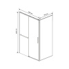 Фото душевое ограждение vincea slim soft 90x100 см  vsr-1ss9010clb
