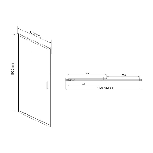 Фото душевая дверь vincea garda 120 см vds-1g120ch
